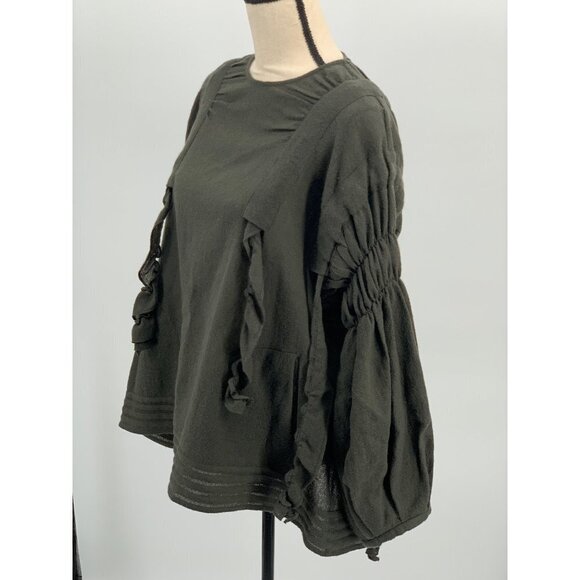 Renli Su 100% Wool Sweater Size SX Green - Picture 2 of 14